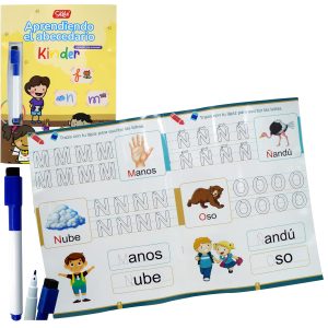 LIBRO CON PLUMÓNN BORRABLE APRENDIENDO EL ABECEDARIO