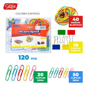 KIT PARA OFICINA (ACCOCLIP / CLIP SURTIDOS / ELÁSTICO)