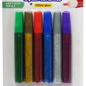 GLITTER GLUE SET COLORES SURTIDOS 10ML (6PZAS)